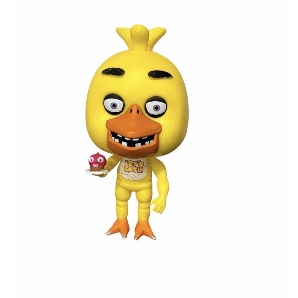Five Nights At Freddy’s Chica 4” Action Figure Toy W/ Pink Cupcake “Let’s Eat”